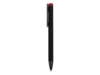 Ручка металлическая шариковая Taper Metal soft-touch (черный/красный)  (Изображение 3)