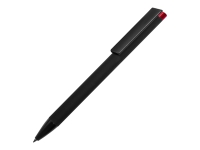 Ручка металлическая шариковая Taper Metal soft-touch (черный/красный) 