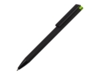 Ручка металлическая шариковая Taper Metal soft-touch (черный/зеленое яблоко)  (Изображение 1)