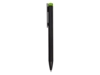 Ручка металлическая шариковая Taper Metal soft-touch (черный/зеленое яблоко)  (Изображение 3)