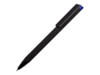 Ручка металлическая шариковая Taper Metal soft-touch (черный/синий)  (Изображение 1)