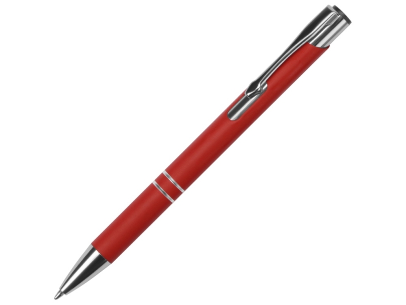 Ручка металлическая шариковая C1 soft-touch (красный)  (Изображение 1)
