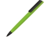 Ручка пластиковая шариковая C1 soft-touch (черный/зеленое яблоко)  (Изображение 1)