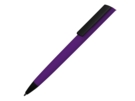 Ручка пластиковая шариковая C1 soft-touch (черный/фиолетовый) 