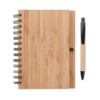 Бамбуковый блокнот с ручкой (древесный) (Изображение 4)