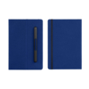 Блокнот с ручкой и вечным карандашом в пенале, с подставкой под смартфон (темно-синий) (Изображение 6)