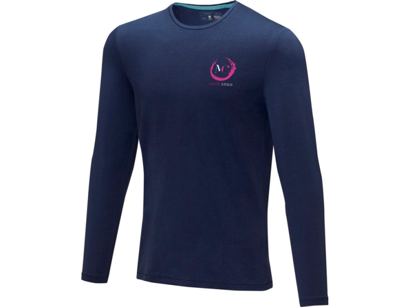 Футболка Ponoka из органического хлопка, мужская (темно-синий) 3XL (Изображение 4)