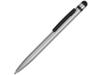Ручка-стилус пластиковая шариковая Poke (серебристый/черный)  (Изображение 1)