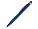 Ручка-стилус пластиковая шариковая Poke (синий/черный) 