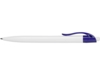Ручка пластиковая шариковая Какаду (белый/синий)  (Изображение 4)