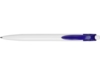 Ручка пластиковая шариковая Какаду (белый/синий)  (Изображение 5)