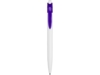 Ручка пластиковая шариковая Какаду (белый/фиолетовый)  (Изображение 2)