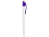 Ручка пластиковая шариковая Какаду (белый/фиолетовый)  (Изображение 3)
