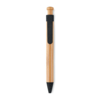 Ручка шариковая из бамбука (черный) (Изображение 1)