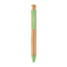 Ручка шариковая из бамбука (зеленый-зеленый)