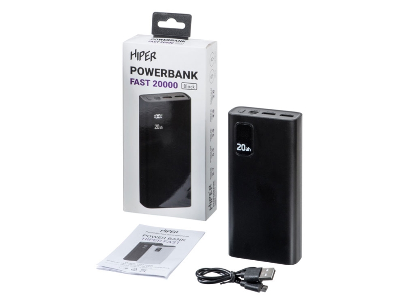 Портативный внешний аккумулятор FAST 20000 Black (Изображение 8)