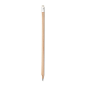 Натуральный карандаш с ластиком (древесный)