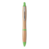 Ручка шариковая из бамбука и пл (лайм) (Изображение 1)