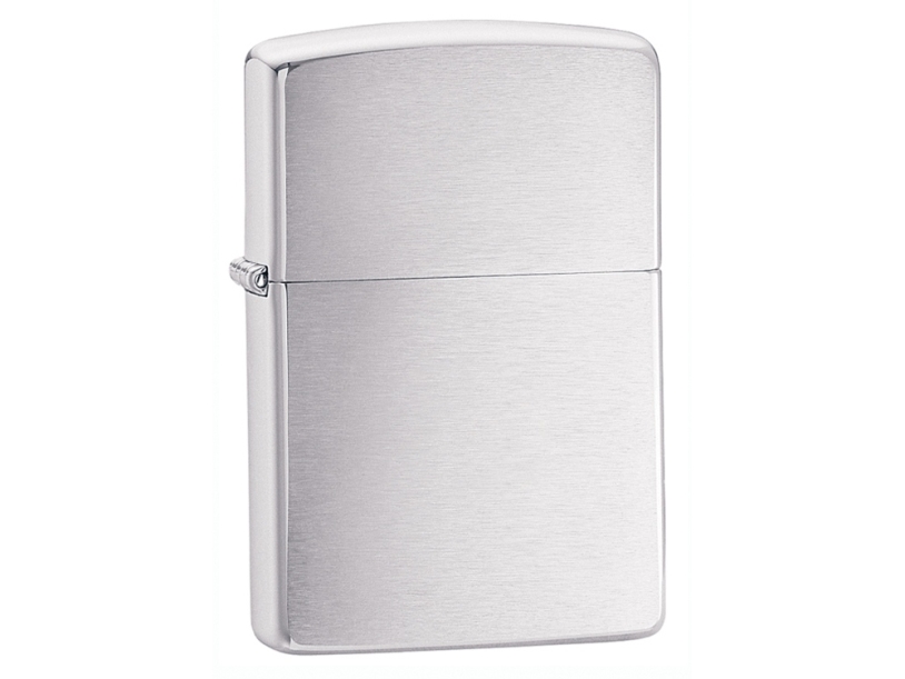 Зажигалка ZIPPO Classic с покрытием Brushed Chrome, латунь/сталь, серебристая, матовая, 38x13x57 мм (Изображение 1)
