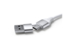 USB-хаб BADOC с корпусом из бамбука и ткани RPET, серый меланж (Изображение 3)