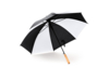 Зонт-трость FARGO, полуавтомат (черный/белый)  (Изображение 2)