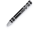 Алюминиевый мультитул BRICO в форме ручки (черный/серебристый) 
