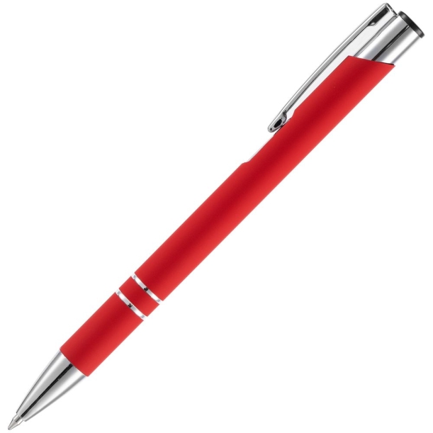 Ручка шариковая Keskus Soft Touch, красная (Изображение 2)