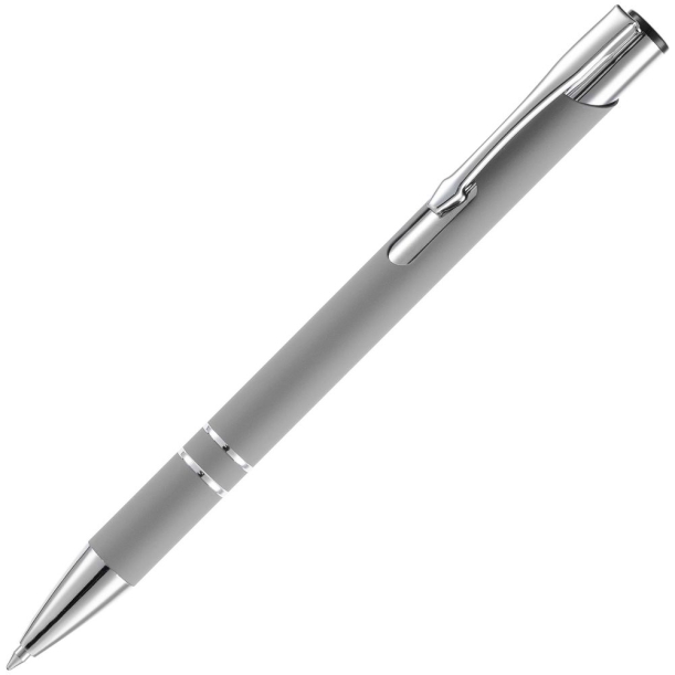 Ручка шариковая Keskus Soft Touch, серая (Изображение 1)