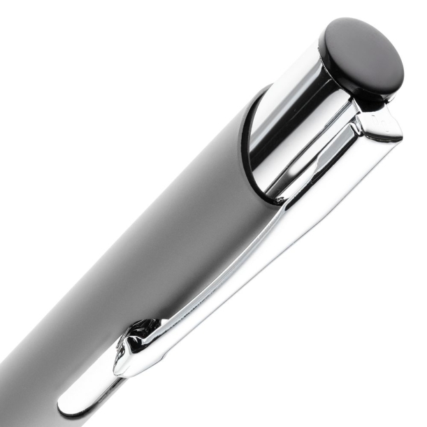Ручка шариковая Keskus Soft Touch, серая (Изображение 4)
