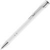 Ручка шариковая Keskus Soft Touch, белая (Изображение 1)