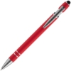 Ручка шариковая Pointer Soft Touch со стилусом, красная (Изображение 3)