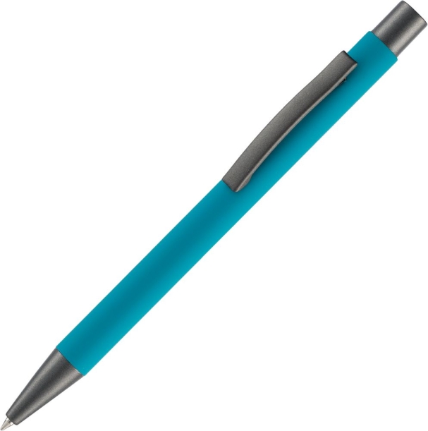 Ручка шариковая Atento Soft Touch, бирюзовая (Изображение 1)