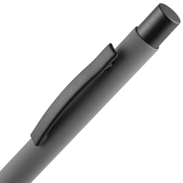 Ручка шариковая Atento Soft Touch, серая (Изображение 4)
