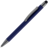 Ручка шариковая Atento Soft Touch со стилусом, темно-синяя (Изображение 1)