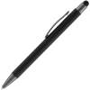 Ручка шариковая Atento Soft Touch Stylus со стилусом, черная (Изображение 2)