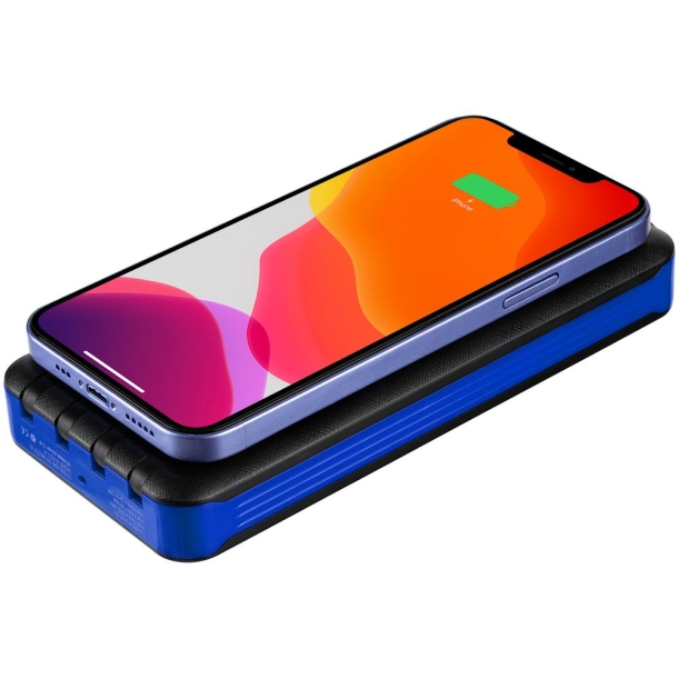 Аккумулятор с беспроводной зарядкой Holiday Maker Wireless, 10000 мАч, синий (Изображение 4)