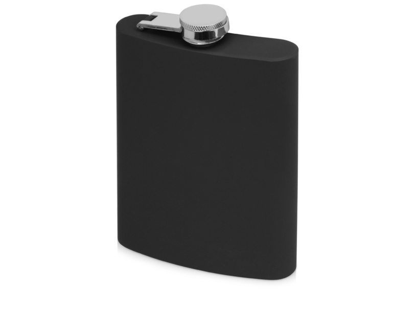 Фляжка 240 мл Remarque soft touch, 201 сталь, черный (Изображение 1)