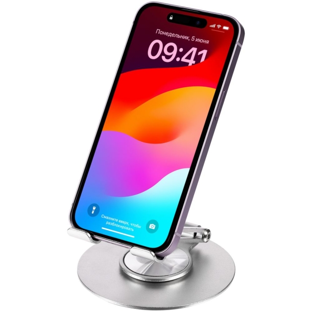 Подставка для смартфона Smartic, серебристая (Изображение 4)