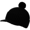 Вязаная шапка с козырьком Peaky, черная (Изображение 1)