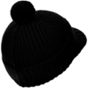 Вязаная шапка с козырьком Peaky, черная (Изображение 3)