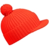 Вязаная шапка с козырьком Peaky, красная (кармин) (Изображение 2)