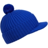 Вязаная шапка с козырьком Peaky, синяя (василек) (Изображение 2)