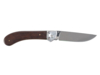 Нож складной Stinger, 105 мм, (серебристый), материал рукояти: сталь/дерево (серебристо-коричневый) (Изображение 3)