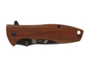 Нож складной Stinger, 80 мм (чёрный), материал рукояти: сталь/сандаловое дерево (коричневый) (Изображение 2)