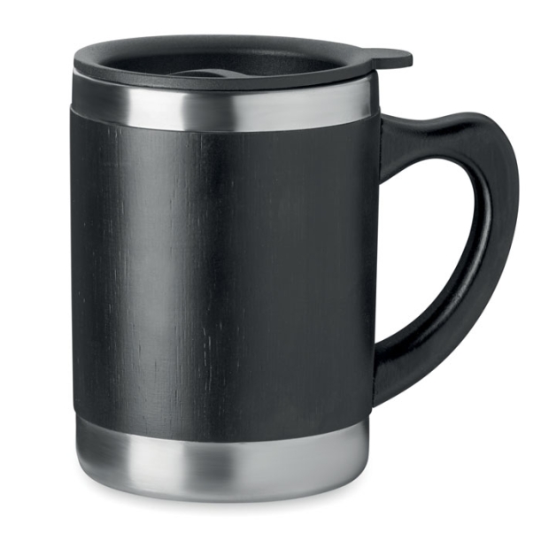 Термостакан из бамбука 300ml (черный) (Изображение 1)