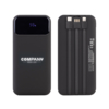 Зарядное (22.5W) устройство "Grade SOFTTOUCH" 10000 mAh с подсветкой логотипа, встроенными кабелями и цифровым индикатором заряда (черный) (Изображение 1)
