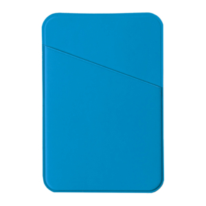 Чехол для карты на телефон, самоклеящийся 65 х 97 мм, голубой, PU soft touch