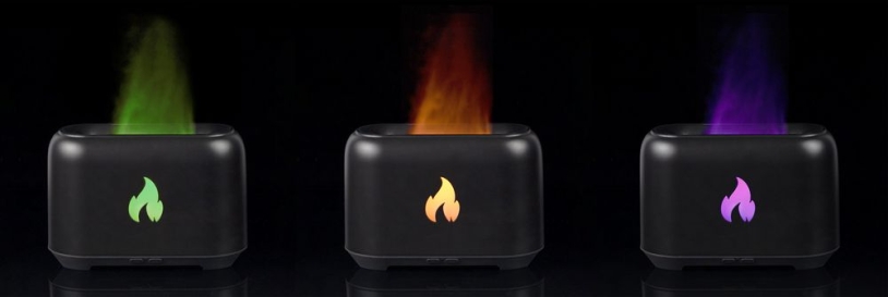 Увлажнитель-ароматизатор Fire Flick с имитацией пламени, черный (Изображение 11)