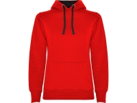 Толстовка с капюшоном Urban женская (красный/черный) 2XL