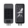 Беспроводное зарядное (22.5/15W) устройство "Topfull SOFTTOUCH" 10000 mAh с подсветкой лого, присосками, встроенными кабелями, с подставкой (черный) (Изображение 1)